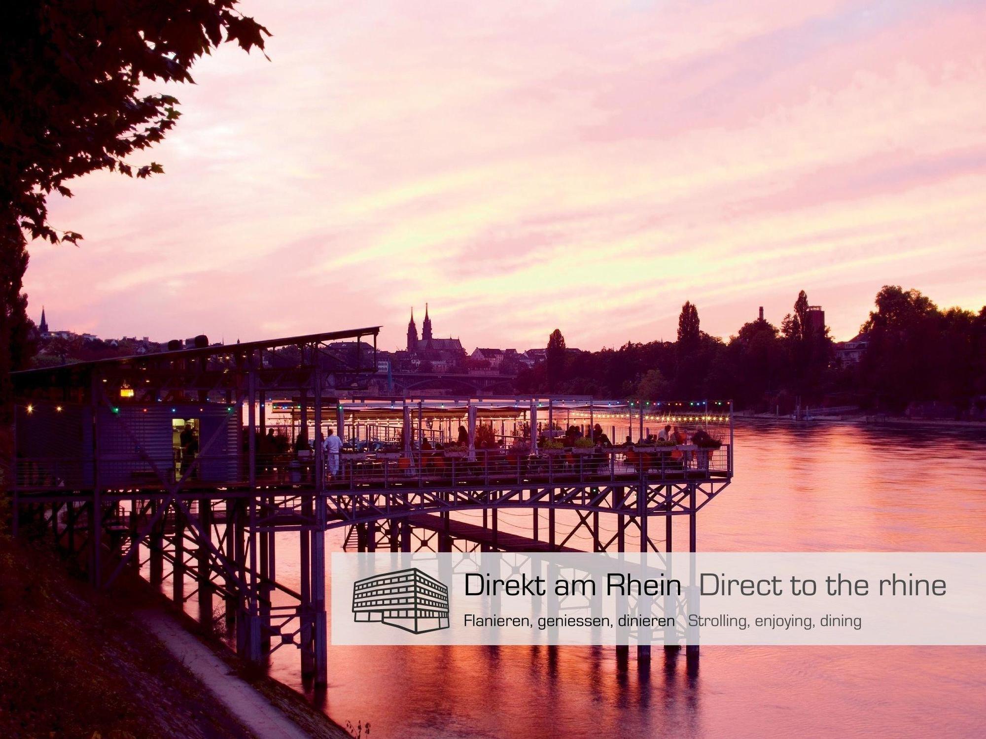 Dasbreitehotel Am Rhein Basel Exterior foto
